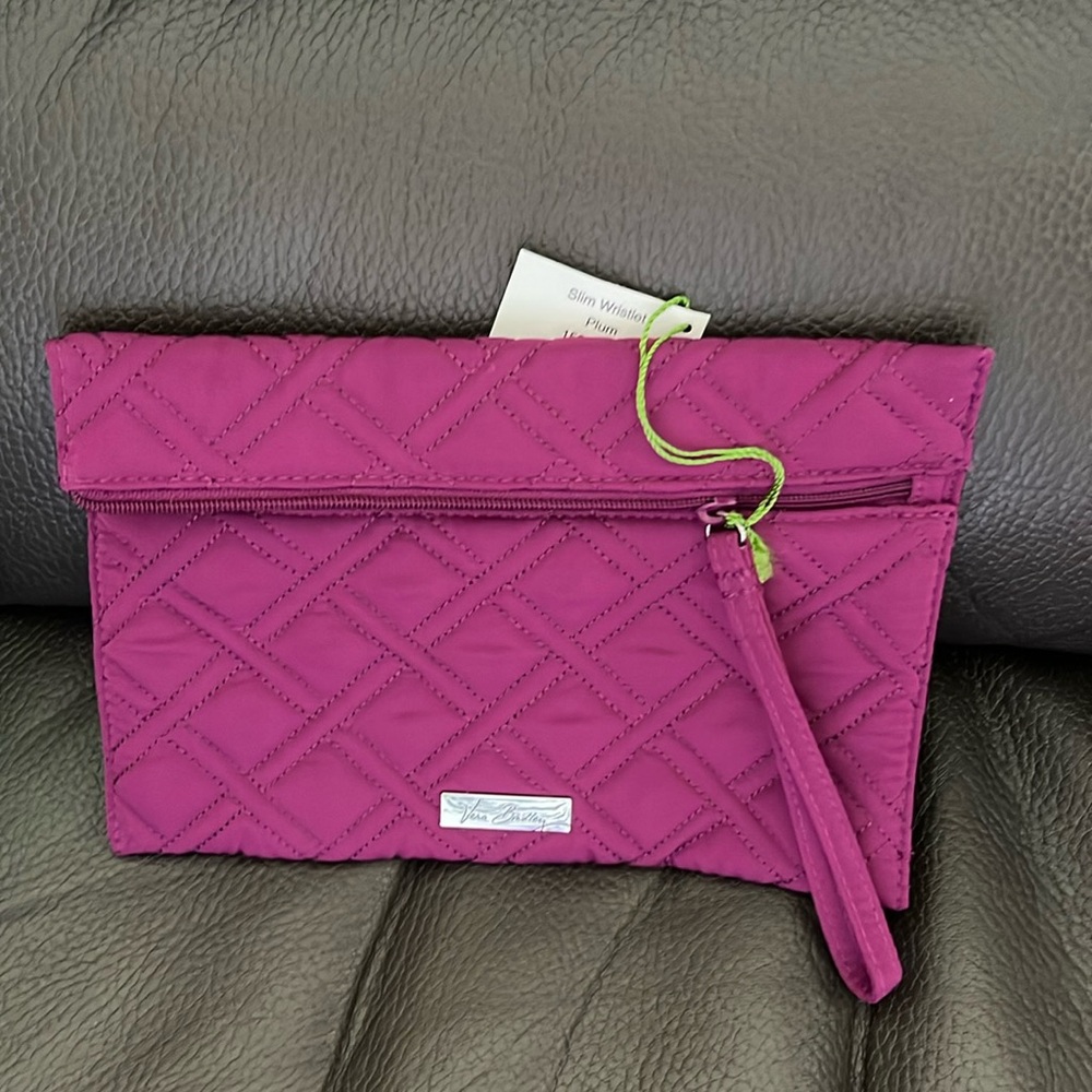 Vera Bradley slim plum wristlet